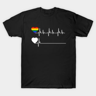 LGBT Heartbeat , Heartbeat lgbt , LGBT heartbeat LGBT rainbow heartbeat gay and lesbian pride , LBGT Gift Heartbeat Pride T-Shirt